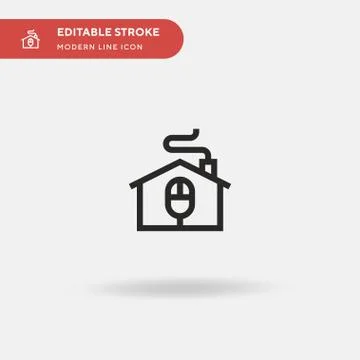 Smarthome Simple vector icon. Illustration symbol design template for web mob Stock Illustration