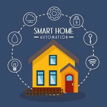 Smarthome technology isolated icon Stock Illustration
