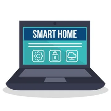 Smarthome technology isolated icon Illustrazione stock