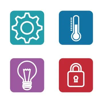 Smarthome technology isolated icon Stock Illustration