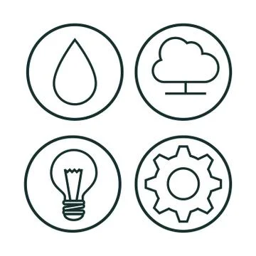 Smarthome technology isolated icon Stock Illustration