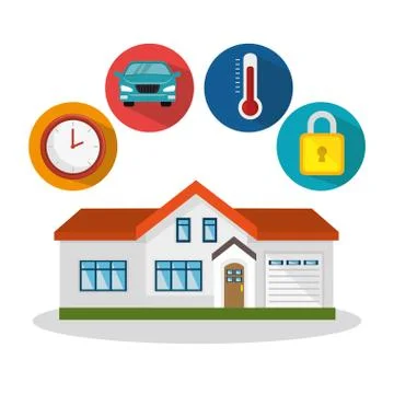 Smarthome technology isolated icon Stock Illustration