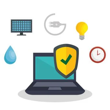 Smarthome technology isolated icon Stock Illustration