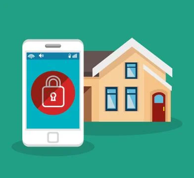Smarthome technology isolated icon Illustrazione stock