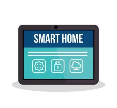 Smarthome technology isolated icon Stock Illustration
