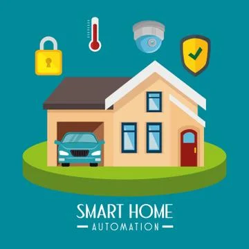 Smarthome technology isolated icon Stock Illustration