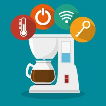 Smarthome technology isolated icon Illustrazione stock