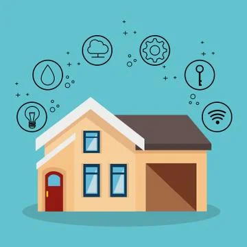 Smarthome technology isolated icon Stock Illustration