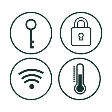 Smarthome technology isolated icon Stock Illustration