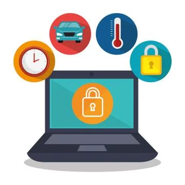 Smarthome technology isolated icon Stock Illustration