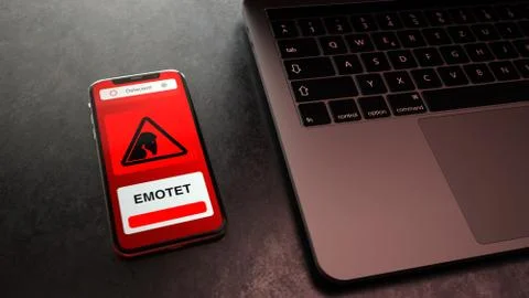Smarthone Emotet Trojan Stock Illustration