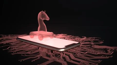 Smarthone Trojan イラスト素材