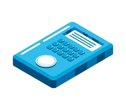 Smarthouse remote control isometric Stock Illustration