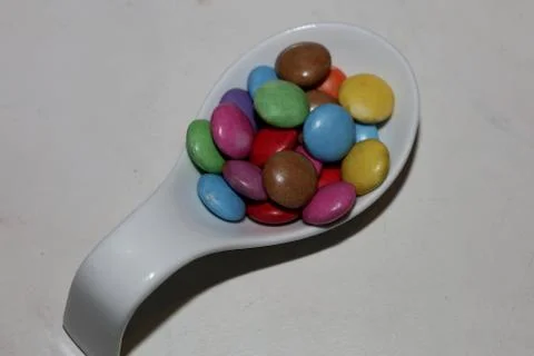 Smarties sweets macro background high quality prints Stock Photos