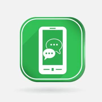 Smartphon, cloud of speaking dialogue. Stock Illustration