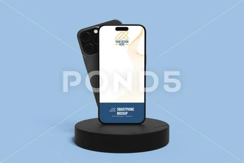 Smartphone 15 Pro Mockup PSD Template
