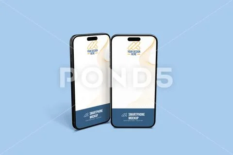 Smartphone 15 Pro Mockup PSD Template