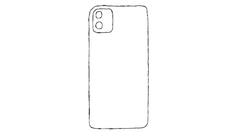 Smartphone with 3 cameras hand-draw animation with alpha channel Stock Footage 124714044