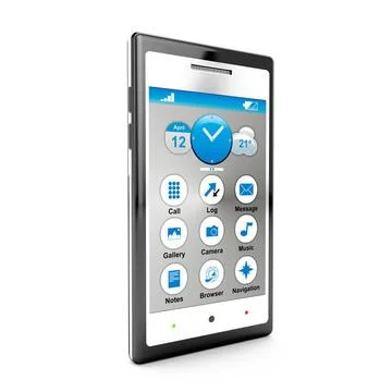 Smartphone 3d smartphone with touch screen isolated on white Copyright: xZ... Stock Photos