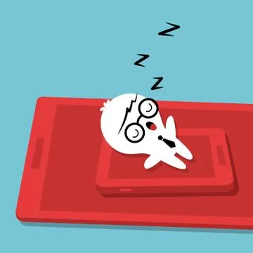 Smartphone addiction Stock Illustration