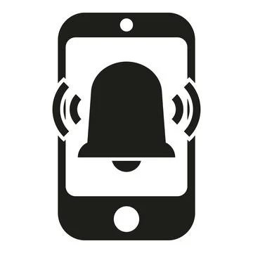 Smartphone alarm clock icon simple vector. Sleep problem Stockillustratie