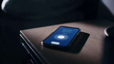 Smartphone Alarm Clock Wakes Person Stock Footage 218445222