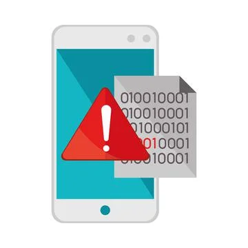 Smartphone alert attack Stock-Illustration