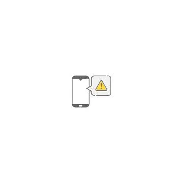Smartphone alert logo icon vector Illustrazione stock