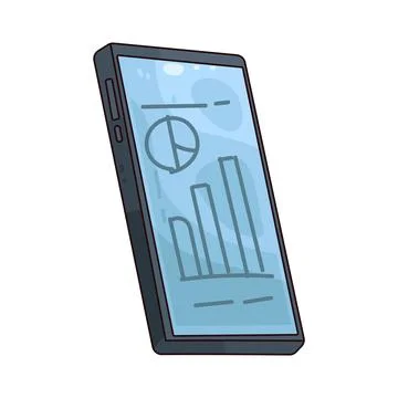 Smartphone analytics illustration Stock Illustration