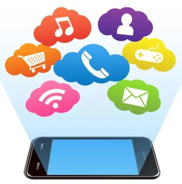 Smartphone and Applications Stock Illustration