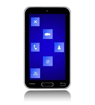 Smartphone and apps Stock Illustration