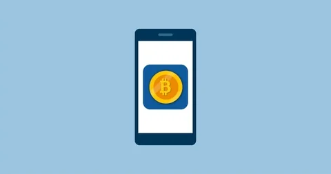 Smartphone and bitcoin Stock Footage 118090560