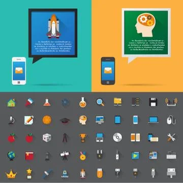 Smartphone and bubble talk message. 스톡 일러스트