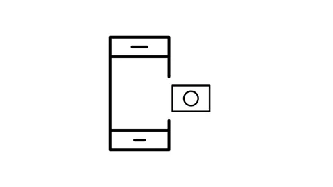 A smartphone and camera are linked to a computer, illustrating a setup for .. Stock Footage 333102736