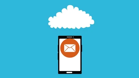 Smartphone and cloud storage concept animation Stock Footage 325245456
