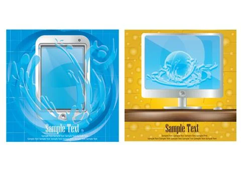 Smartphone and computer Illustrazione stock