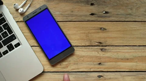 Smartphone and headhones Stock Footage 63432712