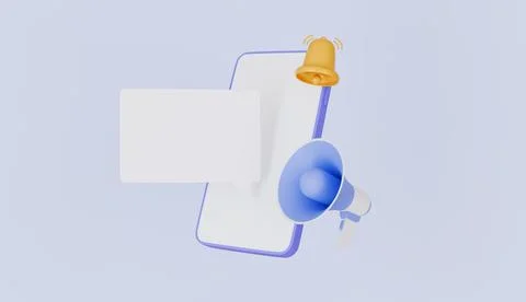 Smartphone and message empty copy space for promotion, mobile phone Stock Illustration