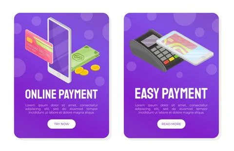 Smartphone and Mobile Device Application Web Banner Design Vector Template イラスト素材