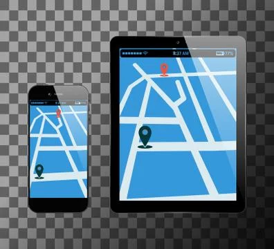 Smartphone and PC tablet Stock Illustration