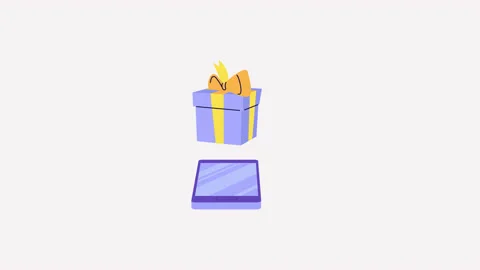Smartphone and present box pops up animation. Gift, prizes, bonus or rewards Stock Footage 167331736