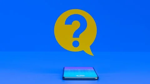 Smartphone and question Stock Photos