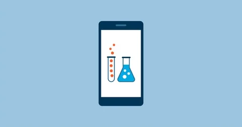 Smartphone and science app Stock Footage 118090577