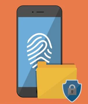 Smartphone and security system design 스톡 일러스트