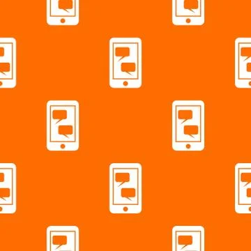 Smartphone and speech bubbles pattern seamless Stock Illustration