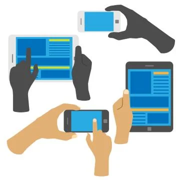 Smartphone and tablet Stock Illustration
