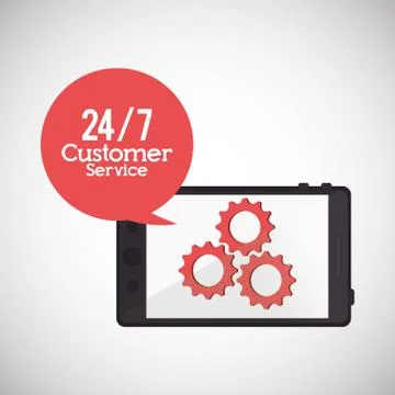 Smartphone and technical service  design Illustrazione stock