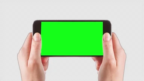 Smartphone animated on blank green screen, isolated on alpha channel Stock Footage 260070837