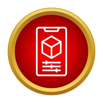 Smartphone app displaying 3d augmented reality customization settings Illustrazione stock