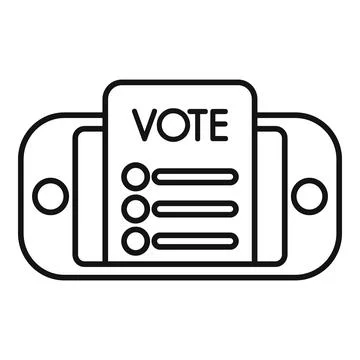 Smartphone app displaying electronic ballot for online voting Stock Illustration